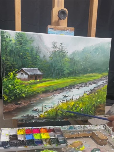 How to Draw Beautiful Scenery with Acrylic Paint