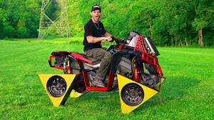 Fourwheeler on Triangle Wheels