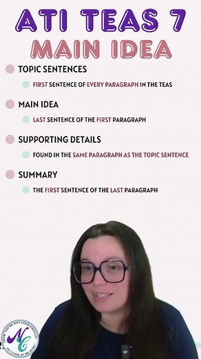 🚀 Ready to conquer the ATI TEAS 7 Reading section? Check out this quick tip! Learn how to identify the main idea within passages and supercharge your test-taking skills. Let's ace that exam together! 📝💪 #TEASExam #TestPreparation #ReadingSkills #nursecheung