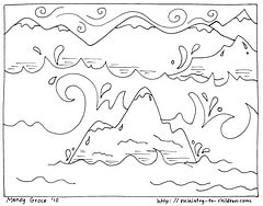 Creation Coloring Pages "God Made the Land" Third Day