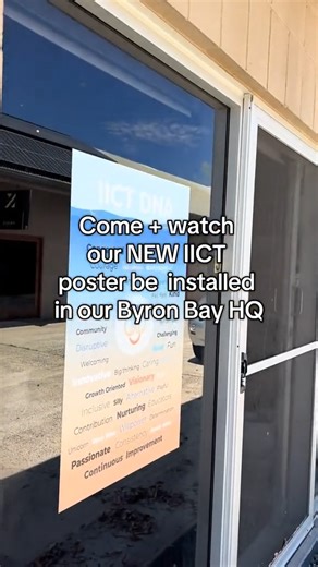 Team Tuesday: watch our new IICT DNA 溺 poster be installed in our Byron Bay HQ! On our last Teams Day we all brainstormed what our DNA is and then we agreed on the words and got this poster designed. We decided to make it a constant reminder of our bigger purpose! #iict #greatplacetowork #iictdna #team | International Institute for Complementary Therapists (IICT) | Facebook