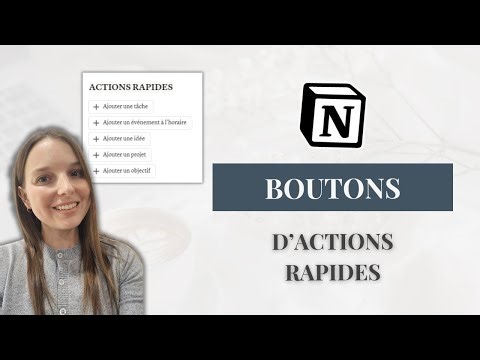 Créer des boutons d’actions rapides dans Notion | Tutoriel Notion