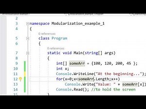 Passing an Array Value to a Method - C# Programming