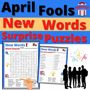 April Fools Day Word Search New Words Puzzles No Prep Surprise