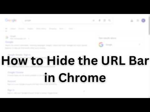 Hide Address Bar in Google Chrome Instantly