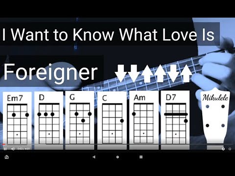 I Want to Know What Love is - Foreigner ukulele tutorial / play-a-long