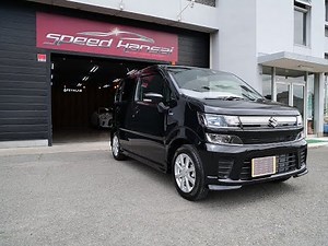 新型スズキ ワゴンR ブルーイッシュブラックパール磨き&完全無機質のクォーツ(親水性）&ウィンドウフィルム施工/スピード関西