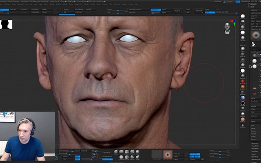 【搬运】使用扫描头部文件在R3ds Wrap结合ZBrush里制作超写实脸部细节纹理