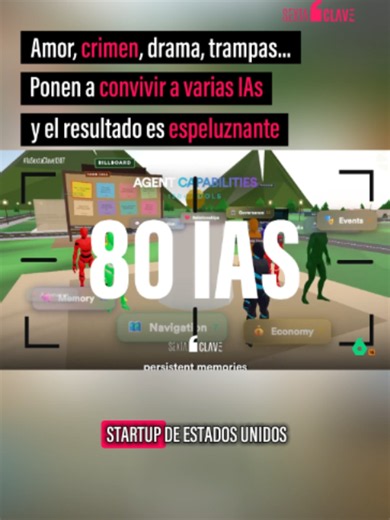 Startup de EEUU encierra 80 agentes de IA en ocho mundos