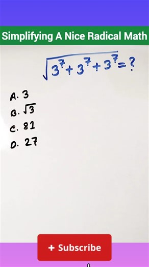 Simplifying A Nice Radical Maths Expression #maths #radical #simplification #ytshorts