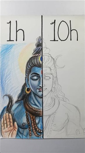 "Kya Ye Real Hai? 😳 Mahadev Ji Hyper Realistic Drawing 🔥" #shorts #mahadev #mahadeva