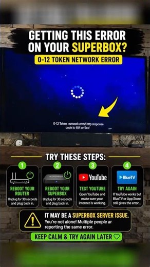 Superbox Token Network Error Fix