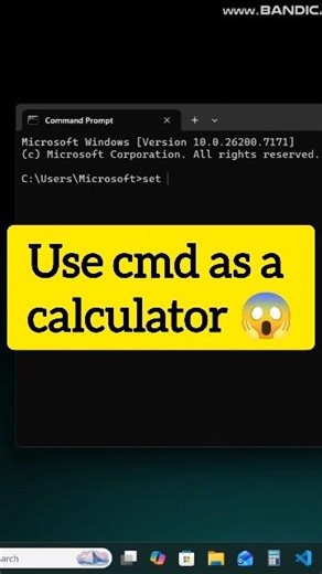 CMD Calculator Hack Nobody Knows! | Windows Tip 😱 #cmdtricks #shorts