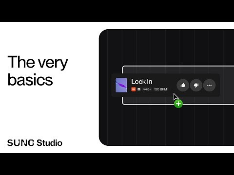 Suno Studio Fundamentals - The Very Basics