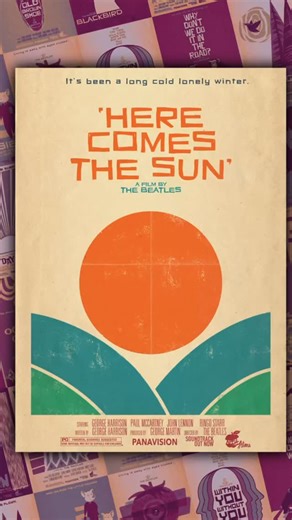 Some of you may have noticed The Beatles page recently posted an animated version of a Rain poster I designed a while back! I was on holiday at the time, otherwise I’d have arrogantly shouted about the fact on here. Instead I’m going to fail to capitalise on the interest it generated by mentioning it a couple of weeks later. Anyhoo, it was part of a series I did, dubbed Rubber Saul, where I reimagined Beatles songs as old mid century film posters. There’s been a volume one and a volume two. Volu