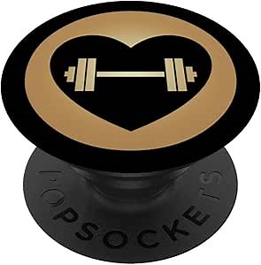 Pumped-Up Love: Heart & Benchpress Gym Accessory PopSockets Swappable PopGrip