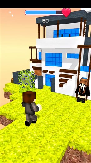 🔥“Rich vs Poor Minecraft Battle on Floating House Island!”#minecraft #viral #shorts