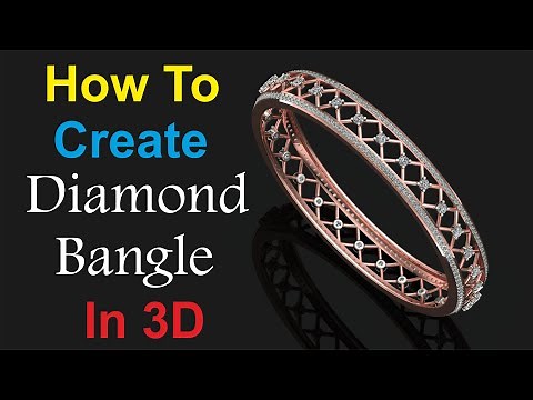 How To Create Diamond Bangle In 3d || Gemvision Matrix 9 Tutorial #13
