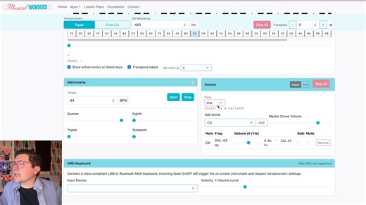 1.5K views · 39 reactions | I have a new free web application I'm so excited to share. This is a software based director keyboard for cueing pitches and demonstrating equal Vs. pure temperament. Please help me test it out and make it better! https://musicalwonders.org/director/index.html | Stephen Cox | Facebook