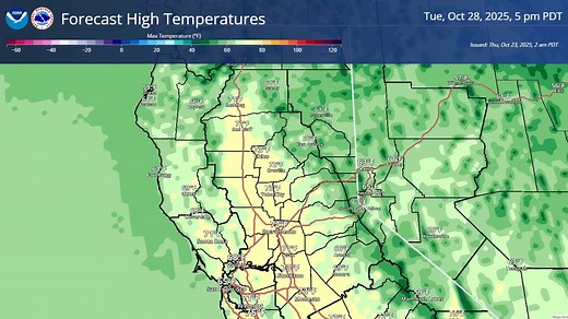 Near normal temperatures today and tomorrow, with a cool down expected over the weekend. Temperatures return to normal next week. Check the latest forecast at weather.gov/sto. | US National Weather Service Sacramento California