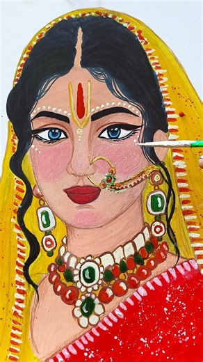 Radhika Ji Kumkum Decoration 🔴✨ | Eyebrow Detail Art 🎨 #shorts