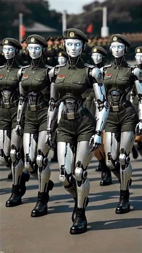 Next-Gen Soldiers March: Military Precision Goes Robotic⚙️🪖 #RoboticSoldiers #robot #robotics #aiart