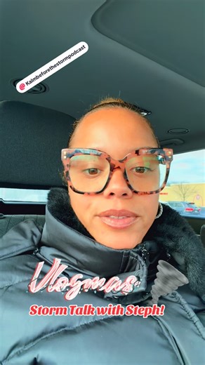 Steph | Kalm Before The Storm on Instagram: "Day 3 of 12 days to Christmas: 🌪️Storm Talk with Steph!🌪️ Parking lot chronicles. #podcast #christmas #fyp #vlogmas #marriage"