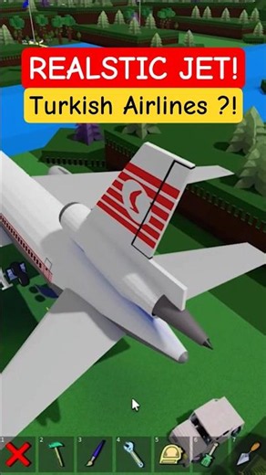 Roblox Build a Boat for Treasure Turkish Airlines Passenger Jet Douglas DC-10 Plane #babft #roblox