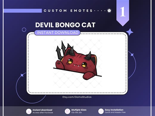 ANIMATED Devil Bongo Cat Emote | Halloween Satan Demon Emote | Spooky Monster Emote | Instant Download for Twitch Discord Youtube - Etsy