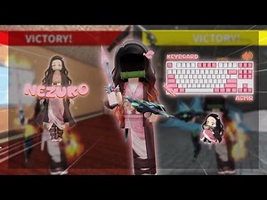 PLAYING MM2 AS NEZUKO *Keyboard ASMR*