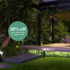 How are you coping with the summer heat? Stay cool with 30% off your 2nd fan or exterior item during Australia’s Biggest Fan & Exterior Sale. | Beacon Lighting