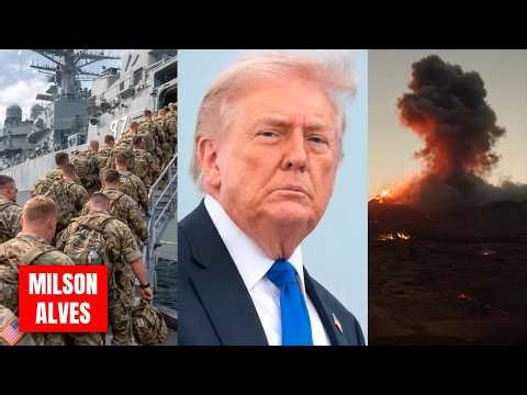 LATEST NEWS: US base preparing to attack Iran catches fire - Navy called in.