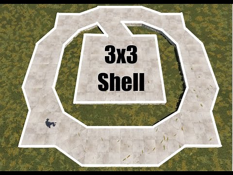 Rust Medium Group size Base build [3x3 core with Shell]