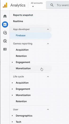 Firebase Mobile App in Google Analytics 4