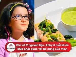 Chỉ với 2 nguyên liệu, Abby 8 tuổi khiến BGK phải quào với tài năng của mình Đón xem Vua Đầu Bếp Mỹ - Master Chef có bản quyền chính thức tại DANET - Dịch vụ cung cấp nội dung theo yêu cầu của BHD. #MasterchefJunior #MasterChef #VuaDauBep | Vua Đầu Bếp