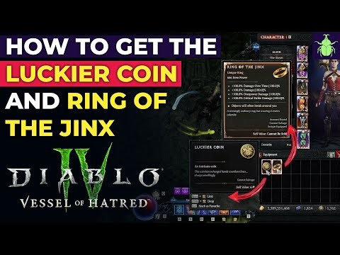Diablo 4 - How to get the Luckier Coin and Ring of The Jinx