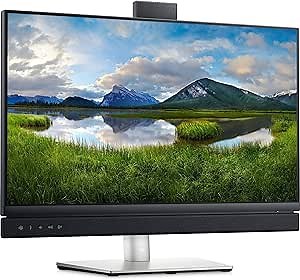 Dell 24, HD Video Conferencing Monitor - C2422HE with POP-UP 5MP IR Camera Dual 5W Integrated Speakers and a Dedicated Microsoft Teams Button,Gray