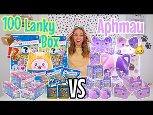 UNBOXING 100 *LANKY BOX📦⁉️* VS *APHMAU🐱💜* MYSTERY TOYS!!😍⁉️ (ULTIMATE BATTLE!🫢) Rhia Official♡