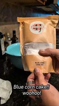 Baking Navajo Blue Corn Cake [When you let your teenager edit a video for you] #bluecorn #diné ❤️
