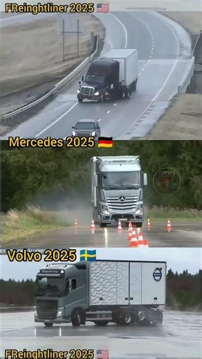 Volvo vs Freightliner vs Mercedes 2025: Epic Truck Stability Test Gone Wrong!.