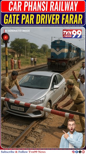 tvn99urdu News 24/7 on Instagram: "CAR PHANSI RAILWAY GATE PAR DRIVER FARAR TVN99 News Urdu occasionally features video footage, images, or audio content sourced from third-party platforms including social media, freelance journalists, public contributors, and citizen reporters. This material is used strictly for the purposes of news reporting, public awareness, and educational commentary. TVN99 News Urdu does not claim ownership of such external content unless explicitly mentioned. All efforts 
