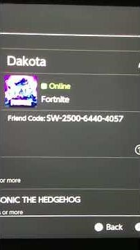 My Nintendo Switch friend code