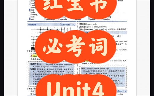 26考研英语红宝书Unit4带背