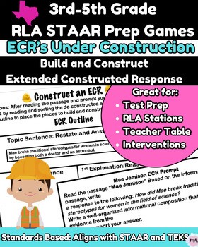 STAAR Reading and Writing 3rd-5th Extended Constructed Response ECR Activity