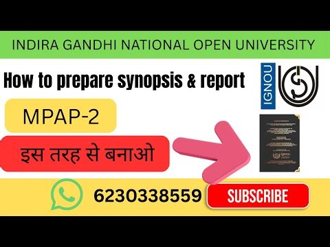 How to prepare MPA synopsis & report #synopsis_for_project #ignou #exam