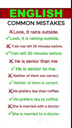 Common English Mistakes You Should Stop Making 3 #english #shorts #viral #learningenglish