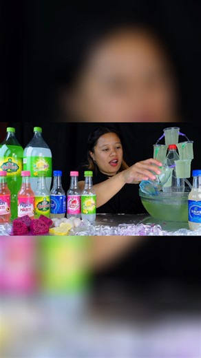 So Refreshing! Mint Lemonade Fountain Juice Mukbang #mukbangpari #eatingshow #asmrfood | Mukbang Pari