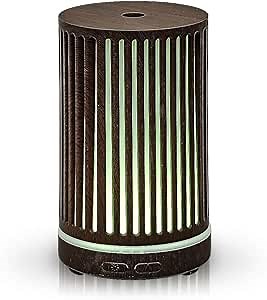 AROMAR Ultrasonic Oil Diffuser and Cool Mist Humidifier for Aromatherapy Essential Oils with 7 LED Colors and Auto Shut-Off for Home and Office, 100 ml (Zen Mahogany)