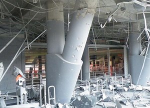 Inside shelled stadium where England last played France now gutted by war