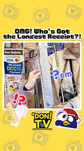 【DON TV】Episode 63: 🚨Mission of the Day🚨 Find the ULTIMATE Donki Receipt King 👑 Ever measured your receipt at Don Quijote? 🧾 We hit up the Shibuya store for a receipt length challenge! Think you (or your friend) can beat that? Tag your shopaholic buddy👇 Let’s see who really holds the title of Donki Receipt Legend 🛒🔥 #DonQuijote #DONTV #DONKI #JONETZ #Japantrip #japantravel #japansouvenir #japanfinds | Don Quijote - English